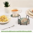 thumbnail image 6 of YAZAOO 6Pcs Drink Coasters With Holder 3.94Inch Goldfish in Motion Creative Coil Coaster Coasters Colors Absorbent Coasters for Drinks Coasters Set Thicken Heat for Home Table, 6 of 7