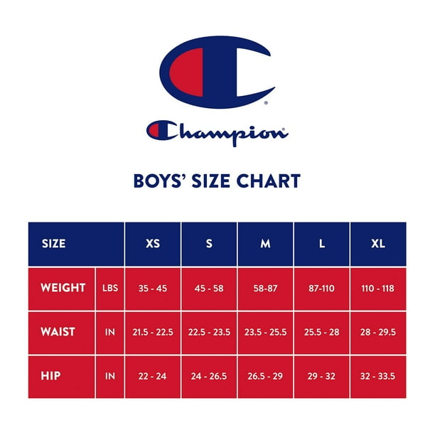 Champion Men's Underwear Size Chart Champion Men's Underwear