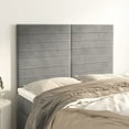 thumbnail image 5 of vidaXL Headboards 2 pcs Dark Gray 28.3"x2"x30.7"/34.6" Velvet, 5 of 74