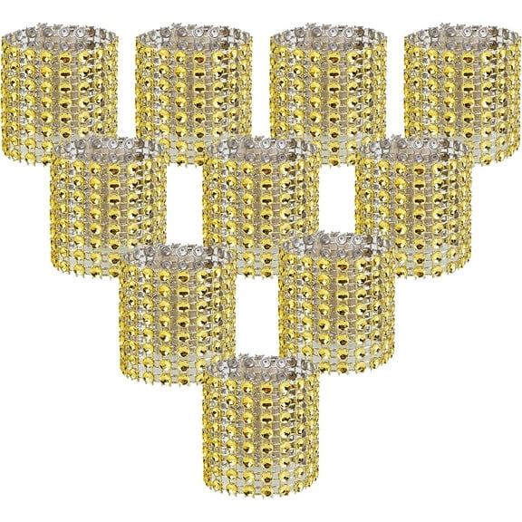 Napkin Rings,Gold Rhinestone Napkin Rings Buckles for Table Decorations, Wedding, Dinner,Party, DIY Decoration,Set of 50