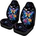 thumbnail image 5 of Pzuqiu Butterfly Musical Note Car Seat Covers 3 PCS Car Seat Covers Full Set Lightweight Easy to Install Suitable for Truck Sedans, 5 of 10