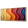 thumbnail image 2 of Designart "Multicolor Wave Ashanti To The Throne" Extra Large Abstract Framed Wall Art - Transitional Multicolor Abstract Shapes Bedroom Framed Canvas Wall Art, 2 of 6