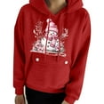 thumbnail image 4 of Enjoytime Oversized Hoodies for Women Cute Printed Long Sleeve Casual Sweatshirt Fall Winter Xmas Vacation Holiday Pullover Tops Red XXXL, 4 of 5