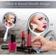 thumbnail image 3 of Espejo de mano Espejo de mano de doble cara Espejo de aumento 1X/2X con mango Espejo de mano transparente Espejo de maquillaje de forma redondeada, 3 of 7