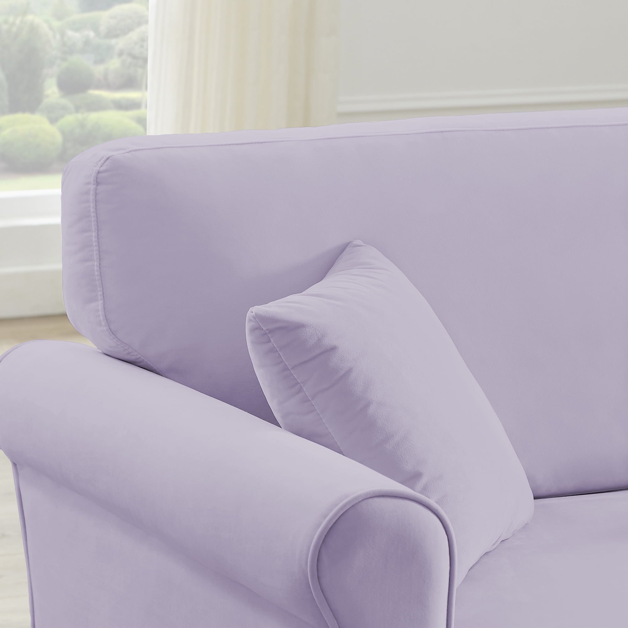 FREEHOMAE 83" Sofa Couch,Small Modern Loveseat,Love Seat with 2 Seater,Velvet Loveseat Sofa,Small Couch for Living Room,Bedroom,Office(Purple)