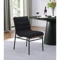 thumbnail image 6 of Lahni Black Boucle Fabric Set of 2 Dining Chair with Black Iron Legs, 6 of 6