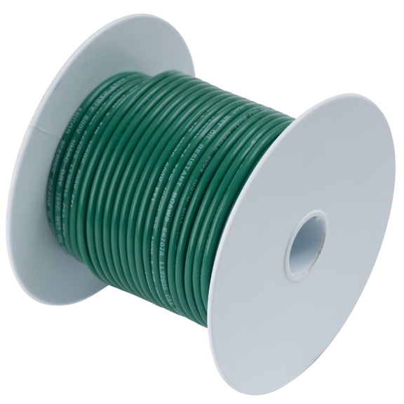 Ancor 100310 Marine Grade Electrical Primary Tinned Copper Boat Wiring (18-Gauge, Green, 100-Feet)