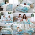 thumbnail image 6 of Teal Blue Owl Bedding 3 Piece Duvet Cover Set California King, Modern Flowers Birds on Branch Soft Microfiber Comforter Cover with Zipper Closure & Pillowcases, Wrinkle & FadeResistant Quilt Cover, 6 of 9