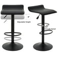 thumbnail image 6 of Modern Swivel PU Leather Airlift Barstools, Adjustable Backless Bar Stool Set of 2, Kitchen Counter Height Bar Chair for Dining Room (Black, Black Base), 6 of 9