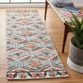 thumbnail image 2 of SAFAVIEH Trace Adrasteia Geometric Runner Rug, Ivory/Light Blue, 2'3" x 12', 2 of 7