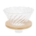 thumbnail image 3 of Fugacal Pour Over Coffee Dripper Cone Filter Cup Coffee Maker Accessories with Wood Base Home Office Use,Cone Coffee Filter,Coffee Filter, 3 of 8