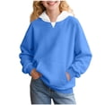 thumbnail image 4 of Hoodies for Teen Girls Boys Casual Overszied Long Sleeve Toddler Kids Comfy Soft Sweatshirt School Cute Fashion Pullover Tops, 4 of 8