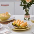 thumbnail image 6 of Stone Lain Lizzy Stoneware 12-Piece Round Dinnerware Set, Yellow, CB, 6 of 9