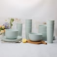 thumbnail image 2 of Mainstays 30-Piece Plastic Swirl Pattern Dinnerware Bundle Set, Soft Green, 2 of 7