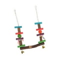 thumbnail image 3 of Parrot Swing Stand Pure Natural Logs Parrot Standing Swing with Colorful Rattan Ball for Bird Swing Toys, 3 of 8