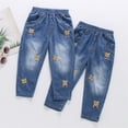 thumbnail image 4 of Ulitacool Toddler Pants For Boy 3-4 Years Straight Leg Lightweight Loose Fit Summer Pants Breathable Trousers Easy Comfort And Everyday Wear Blue, 4 of 6