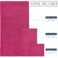 thumbnail image 4 of Cotton 8-Piece Towel Set, Includes 4 Washcloths, 2 Hand Towels and 2 Bath Towels, 100% Turkish Cotton - Highly Absorbent and Super Soft Towels for Bathroom, Hot Pink, 4 of 7