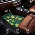 thumbnail image 4 of ZNDUO Waterproof Non-slip Car Floor Mats, Cartoon Flowers Cute Frogs Pattern All-Weather Car Mats Universal Floor Liner Car Accessories, 4 Piece, 4 of 6