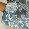 thumbnail image 3 of Vargottam Blue Fruits Print Sheer Georgette Curtains for French Doors & Balcony - 2 Panels, 96" Long, Light Filtering, Grommet Top Printed Drapes for Living Room or Lounge, 3 of 9