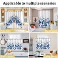 thumbnail image 5 of Blue Blooms Floral Kitchen Curtains Window Panels, Farmhouse Spring Flowers Botanical Insulated Window Treatment Curtain, Grommet Curtains for Bedroom/Living Room/Bathroom, 2 Piece 27.5"Wx39"L, 5 of 8