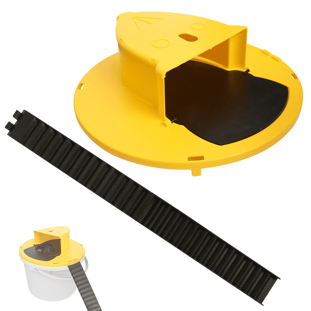 Mousetrap Slide Bucket Lid Mouse Rat Trap Flip N Slide Mouse Trap Bucket Catcher Yellow Mountdog
