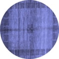 thumbnail image 1 of Ahgly Company Machine Washable Indoor Round Abstract Blue Modern Area Rugs, 5' Round, 1 of 4