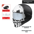 thumbnail image 3 of Casco de motocicleta eléctrico vintage de cara completa con certificación Scorpion, gorra de seguridad, casco de motocicleta con circunferencia de cabeza grande de 65, 3 of 5