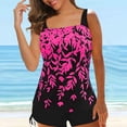 thumbnail image 1 of Women‘s Tankini Large Bikini Set Print Suspender Plus Large Size Split Swimsuit, 1 of 5