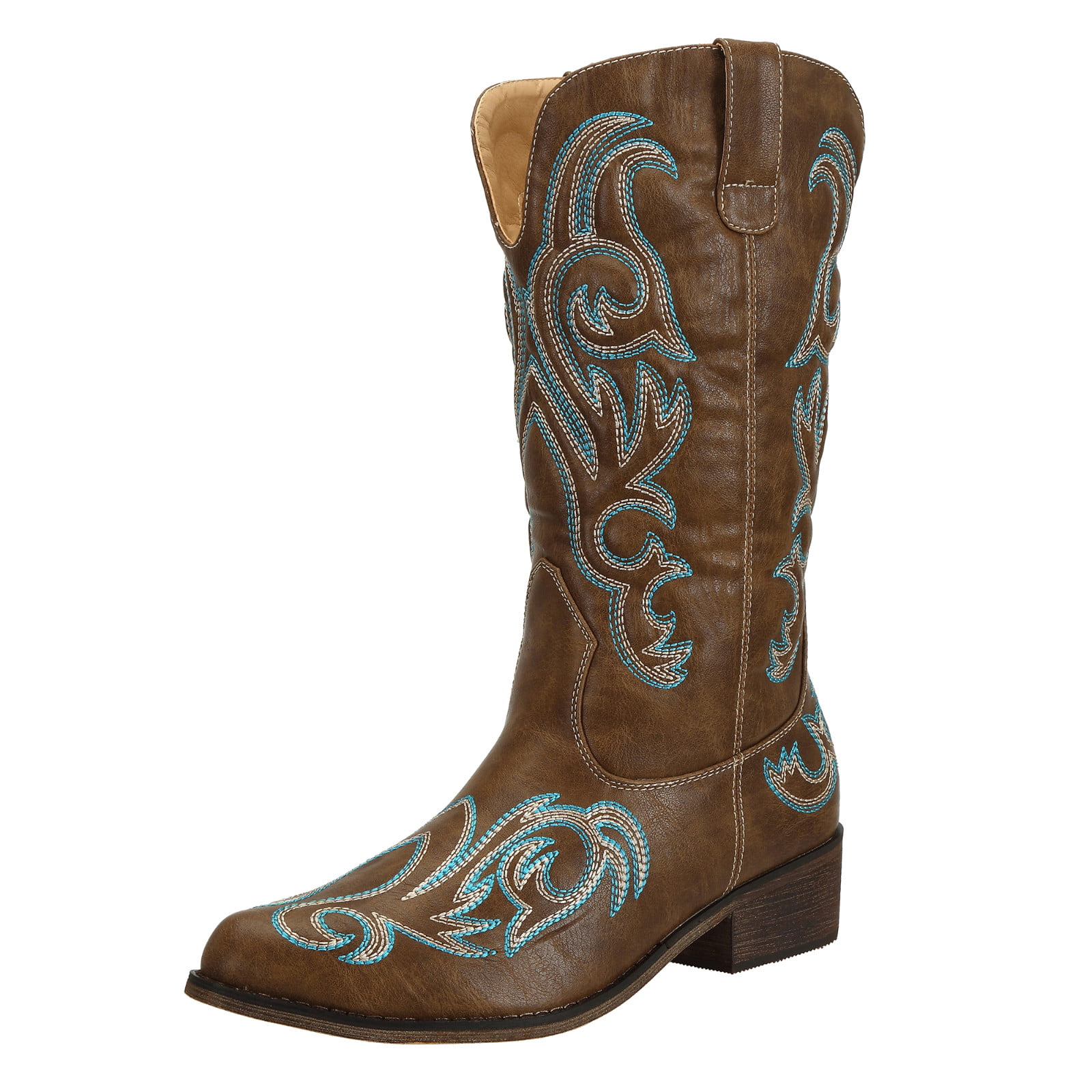 SheSole - SheSole Western Cowgirl Cowboy Boots for Women Mid Calf ...
