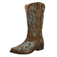 3125 C/Y - Smoky Mountain Kid's Diamondback White/Brown Waxed Distress