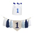 thumbnail image 4 of Banner de silla alta para primer cumpleaños, accesorio fotográfico, decoración para fiesta de primer cumpleaños azul, 4 of 9