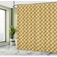 thumbnail image 4 of Ambesonne Leaf Print Shower Curtain, Modern Abstract Tones, 69"Wx84"L, Violet Yellow, 4 of 4