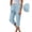 Blue, variant on Capris Pants for Women Womens Pants Lounge Pants Petite Length Cotton Capris Cargo Pants Elastic Waist Capris Split Button Capris Ladies Slacks Capri Slacks Linen Capris for Women Blue XL