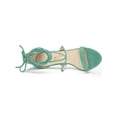 thumbnail image 4 of BLISSFUL STEP Chaussures pour Femmes Sandales à Talon Aiguille Haut à Bride Cheville à Nouer Bout Ouvert en Faux Suède Vert Turquoise 8, 4 of 7
