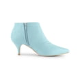 thumbnail image 3 of BLISSFUL STEP Women's Ankle Boots Solid Color Pointed Toe Kitten Heel Sky Blue 6.5, 3 of 6