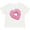 AA-White, variant on Inktastic Heart Shaped Donut with Pink Icing and Sprinkles Boys or Girls Baby T-Shirt