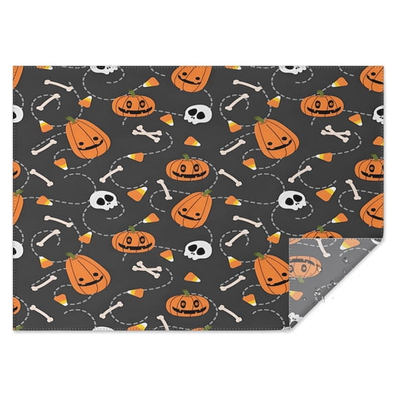 Halloween Pumpkin Skull Table Cloth Wrinkle Resistant Washable Tablecolths Table Covers Evil Pumpkin Ghost Rectangle Table Cover for Dining Kitchen Restaurant Birthday