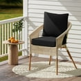 thumbnail image 2 of Gymax 2PCS Deep Seat Chair Cushion Pads Set Indoor/Outdoor w/ Rope Belts Black, 2 of 9