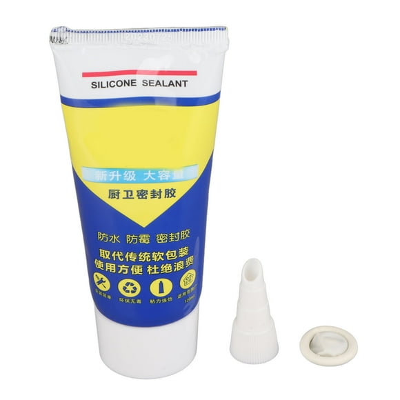 Multipurpose Silicone Sealant Waterproof Caulk Seal for Basement Bathroom Kitchen Indoor White