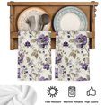 thumbnail image 5 of Spring Botanical Kitchen Towels Set of 2, Watercolor Purple Floral Leaf Vintage Beige Absorbent Dish Towels for Kitchen, Microfiber Hand Towel, Quick Drying Tea Towel for Cleaning Dishcloths, 5 of 7