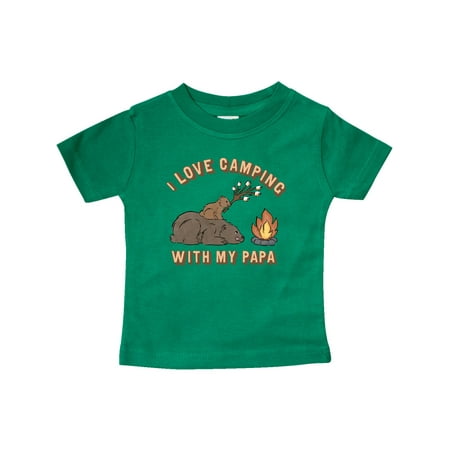 

Inktastic I Love Camping With My Papa Gift Baby Boy or Baby Girl T-Shirt