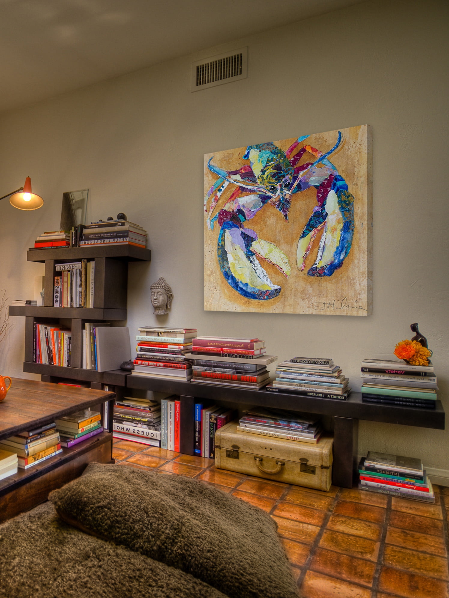 "Tropical Lobster" Painting Print on Wrapped Canvas
