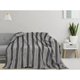 thumbnail image 4 of Tirrinia Striped Acrylic Blanket TV Throw 50" x 60", Super Soft Warm Comfy Blankets Bedding Couch Cabin Decorative All Season Throws, Gray, 4 of 8
