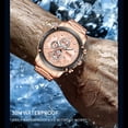 thumbnail image 4 of Men's Watches Quartz 30m Waterproof Clock Auto Date Stainless Steel Case Watchband Wristwatches 9153 Blue Timer Bracelet Watch - Quartz Wristwatches, 4 of 6