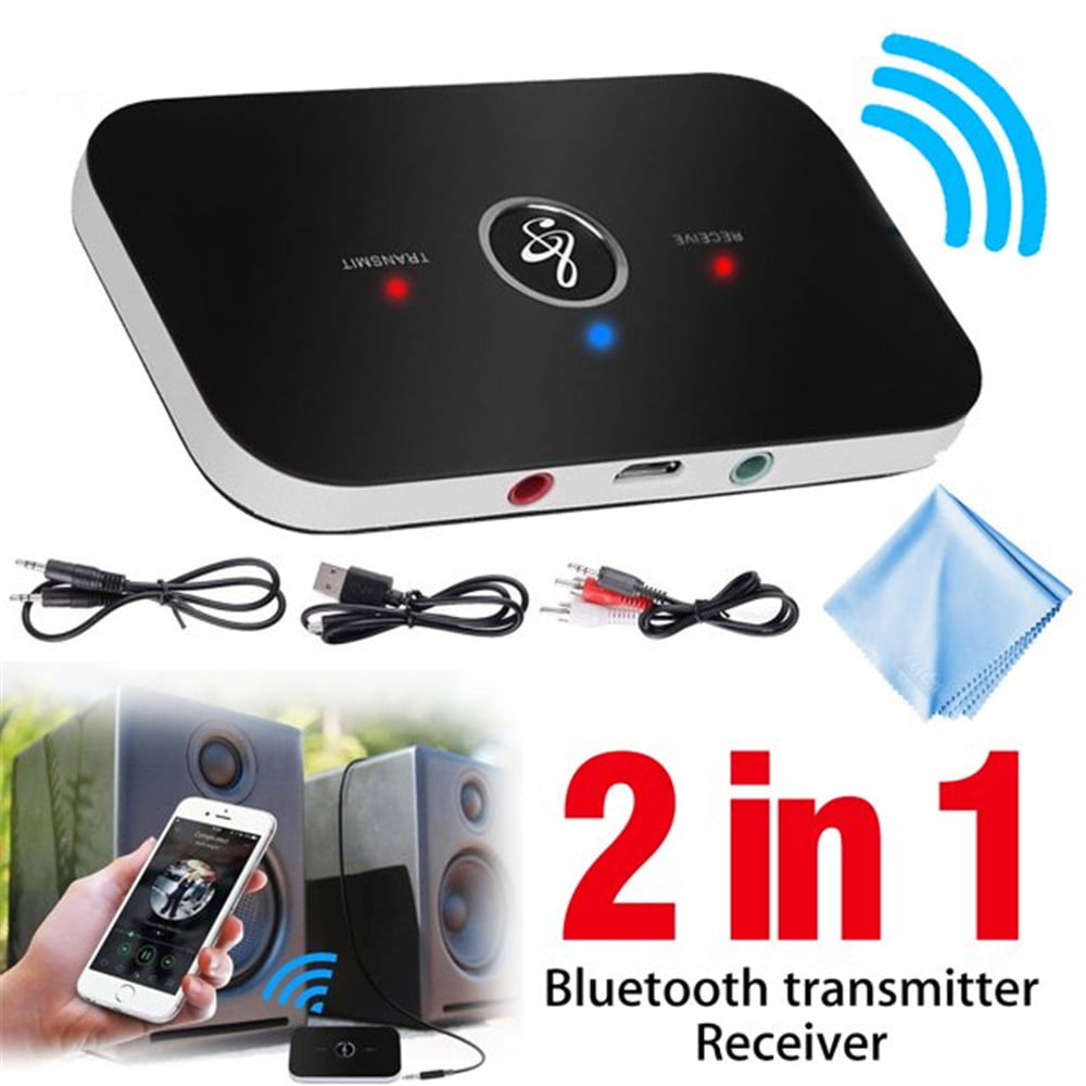 Wireless Bluetooth Audio Transmitter Receiver 3.5MM RCA Music 2 in1 Adap DQI 