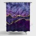 thumbnail image 2 of Uowrpoz Purple Marble Shower Curtain, Abstract Gold Purple Shower Curtains for Bathroom Decor, Modern Luxury Elegant Art Decorative Waterproof Fabric Shower Curtain Set with Hooks, 72 x 72, 2 of 6