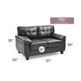 thumbnail image 2 of Glory Furniture Gallant Faux Leather Loveseat in Cappuccino, 2 of 6