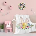 thumbnail image 4 of Easter Bunny Throw Blanket, Cute Soft Ligtweight White Blanket, Durable Cozy Anti-Pilling Flannel Blanket for Baby Kids Girls Best Gift Home Decor 30"x40", 4 of 6