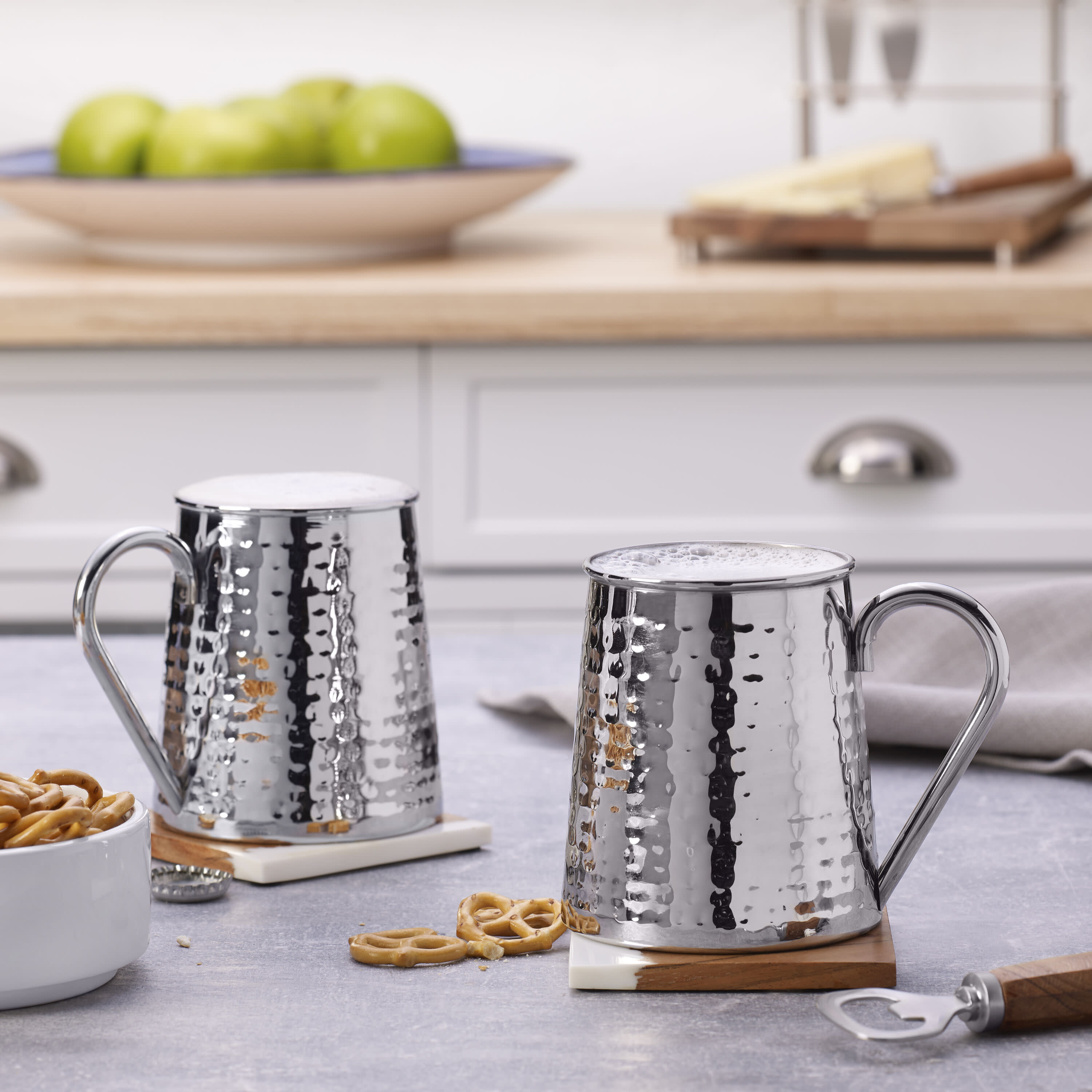 D AND J SET OF 2 STAINLESS BAR MUGS 24OZ