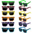 thumbnail image 1 of Gafas de Sol KIMOBER Pixeladas en Mosaico Paquete de 12 con 6 Colores, 1 of 7